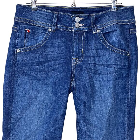Hudson Signature Mid Rise Bootcut Jeans Blue Italian Stretch Denim Women's 28 - Picture 4 of 10